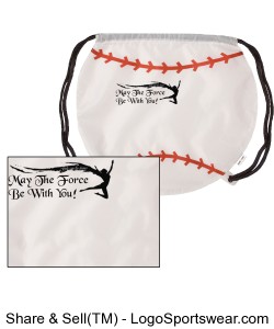 Baseball Drawstring Backpack Design Zoom